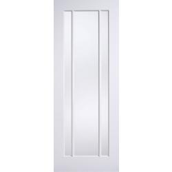 Lincoln White Primed Internal Door with Clear Glass